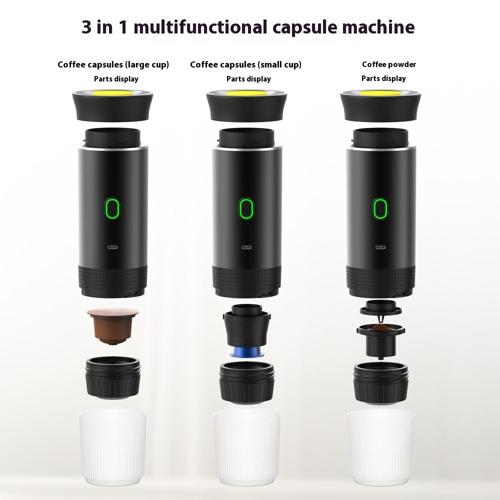 3-in-1 Portable Electric Espresso Coffee Maker