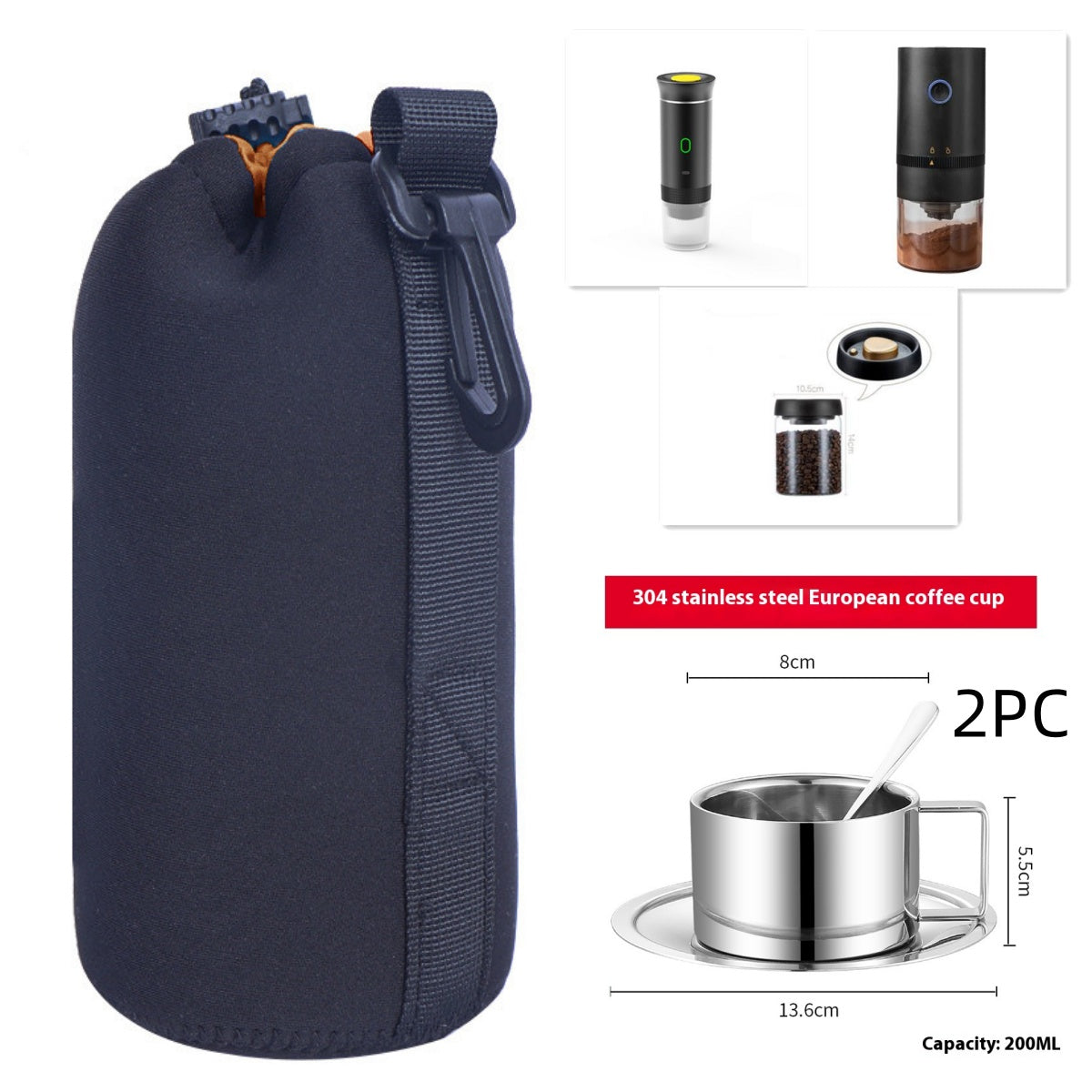 3-in-1 Portable Electric Espresso Coffee Maker