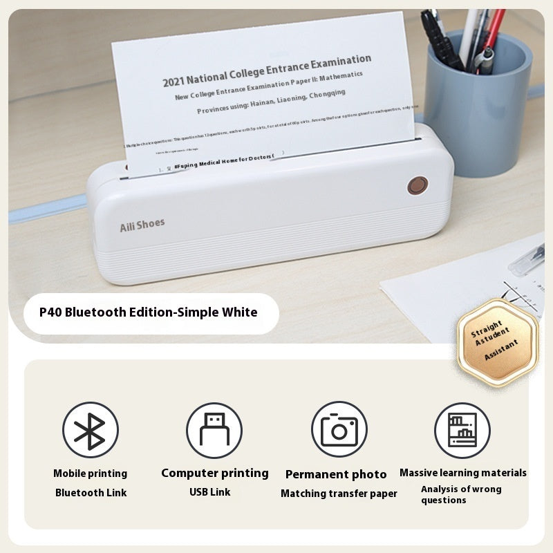 Ailixiong P40 Portable A4 Thermal Printer – Ink-Free Printer