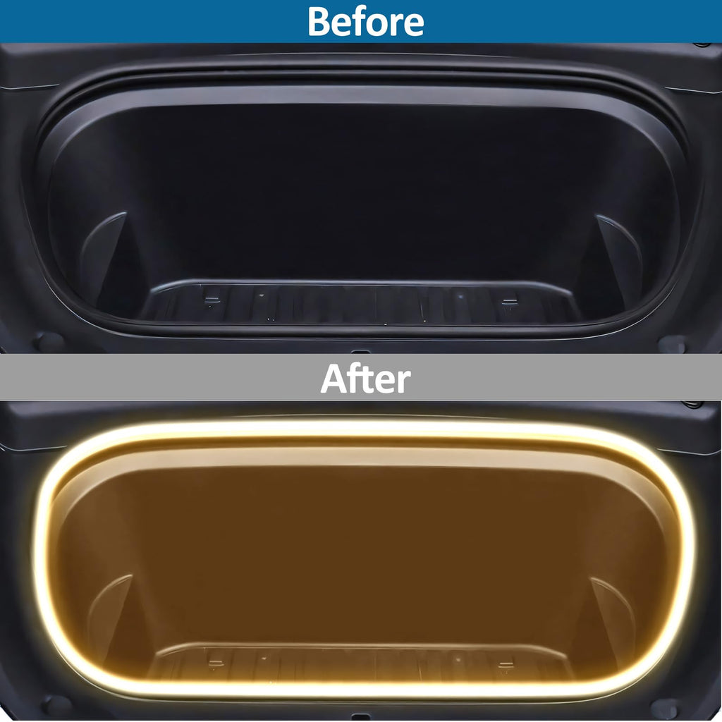 Tesla Model Y Juniper Frunk LED Light Strip 2025 | Ambient Warm Lighting Kit for Model Y Accessories 2020-2026 | Interior Upgrade for Front Trunk