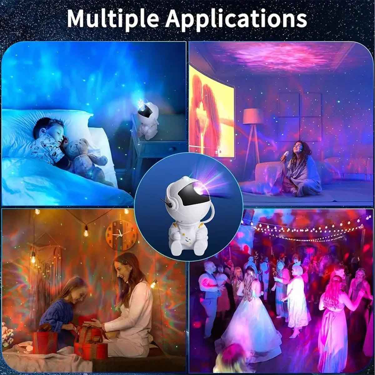 Astronaut Galaxy Projector Starry Night Light With Remote Control