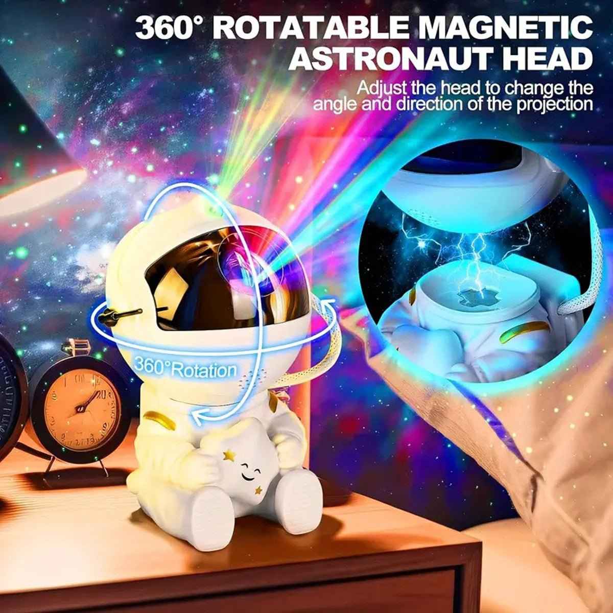 Astronaut Galaxy Projector Starry Night Light With Remote Control