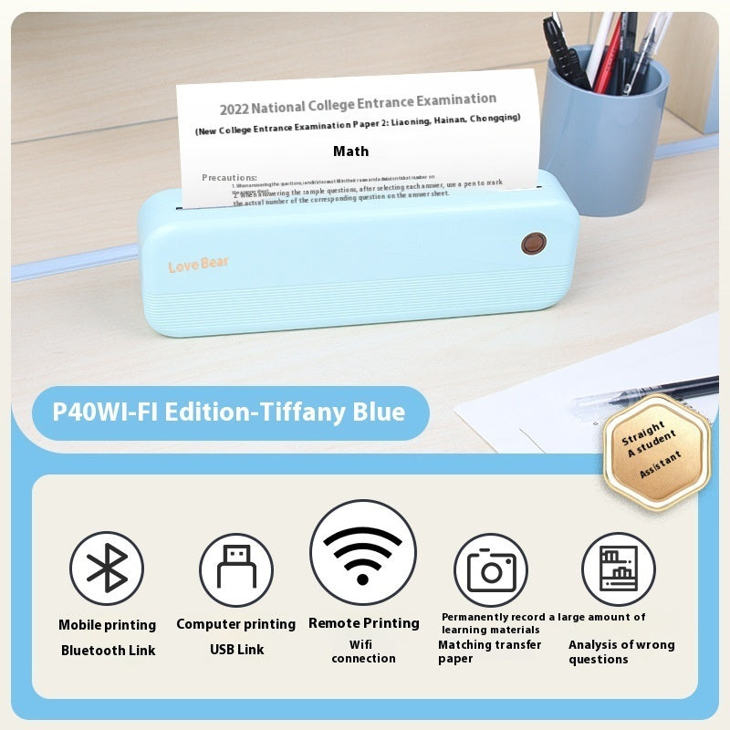 Ailixiong P40 Portable A4 Thermal Printer – Ink-Free Printer